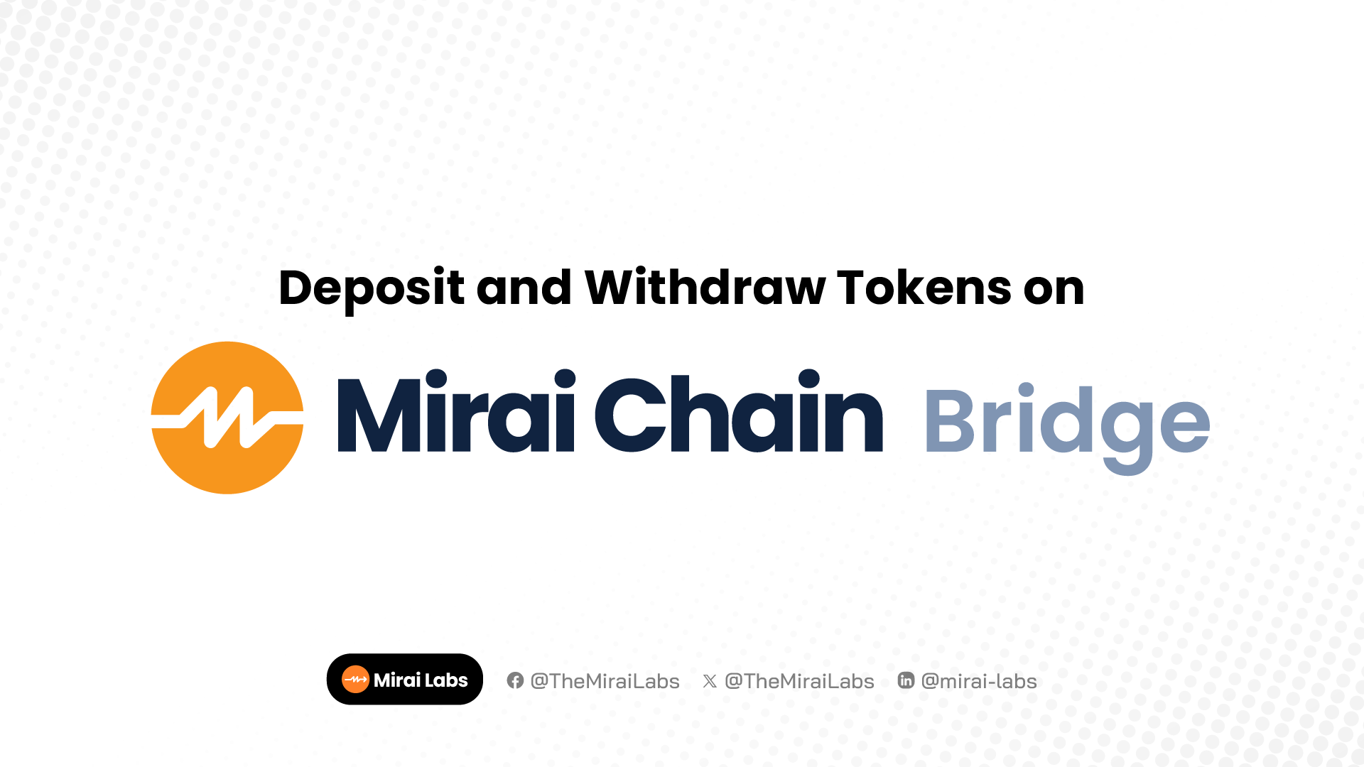 Deposit withdraw token